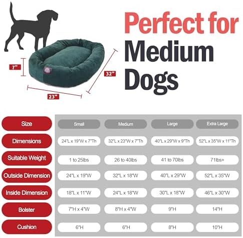 Majestic Pet 32 Inch Micro Velvet Calming Dog Bed Washable – Cozy Soft Round - Image 3