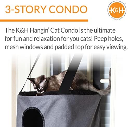 K&H Door Cat Tree, Hangin Condo 3 Level Mounted - Image 3
