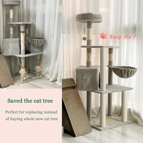 Cat Scratching Post Replacement Pole, Natural Sisal Cat Tree Replacement Parts - Image 3