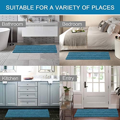 H.VERSAILTEX Bath Rugs for Bathroom Non Slip Bath Mats Extra Thick Chenille - Image 6
