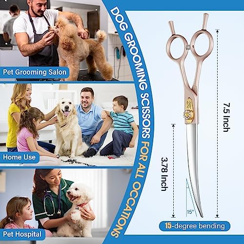 JASON Curved Dog Grooming Scissors - Image 5