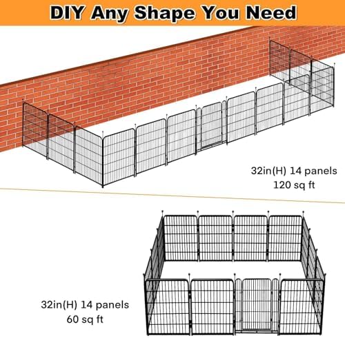 Getlay Tall Garden Fence, 32 in Dog Fence Outdoor - Image 4