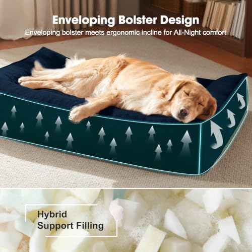 FURTIME Orthopedic Dog Bed Large Sized Dog, Extra Washable Dog Couch 38" - Image 2