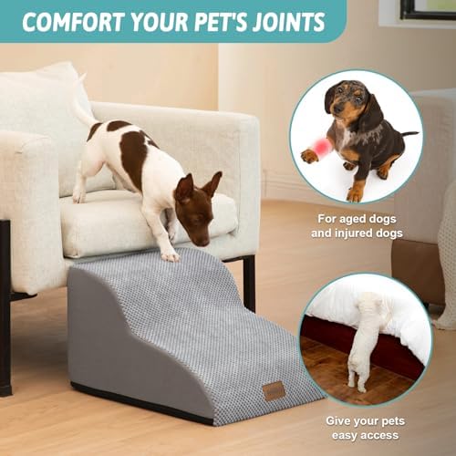 COZY KISS Dog Stair for Small Dog 11.8" H, 2 Step Pet Ramp for Chair - Image 2
