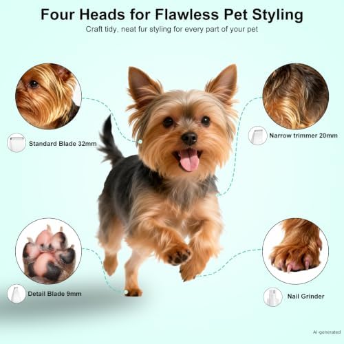 TBTeek Dog Grooming Clippers Kit Cordless Dog Trimmer - Image 2