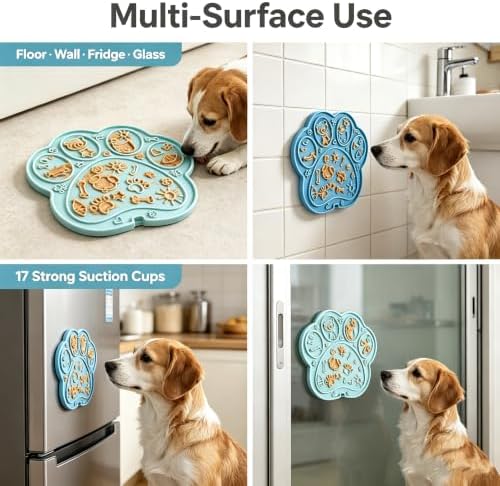 2 Pack Dog Lick Mat, 17 Suction Cups BPA-Free Silicone Slow Feeder - Image 5
