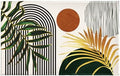 Giwawa Boho Leaves Bath Rug Mid Century Bathtub Mat Soft Absorbent Non Slip by Giwawa