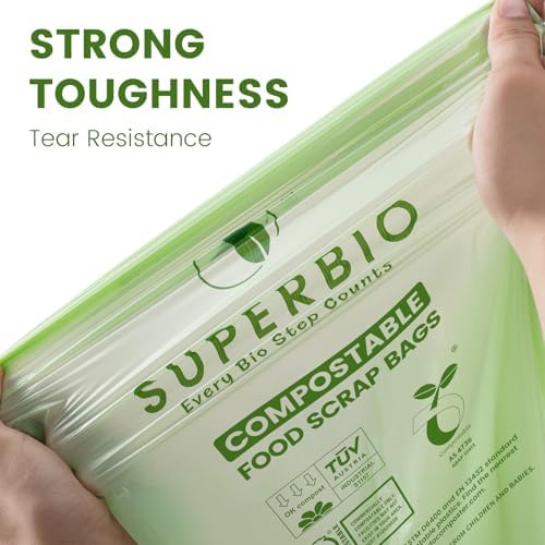 SUPERBIO 2.6 Gallon Compostable Bags, 2 Pack - Image 6