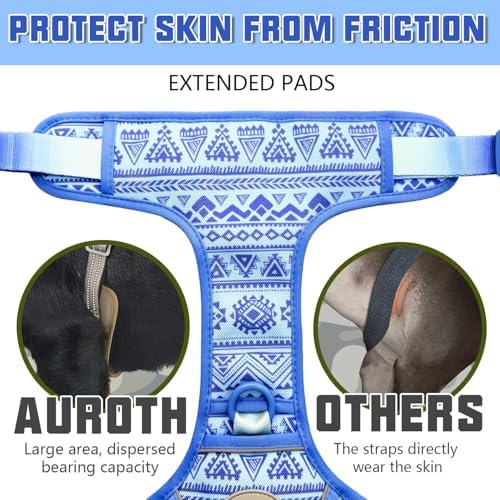 AUROTH Dog Harness for Large Dogs, No Pull Tactical Dog Vest Heavy Duty - Image 4
