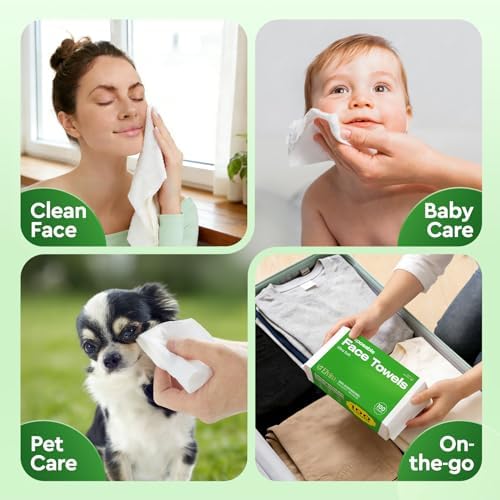 Elvira 100 Count Disposable Face Towels, Ultra Soft Skincare Facial Towels - Image 6