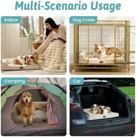 COZY KISS Orthopedic Dog Bed for Medium Small Size Dogs, L Shaped 30x20 in - Image 6