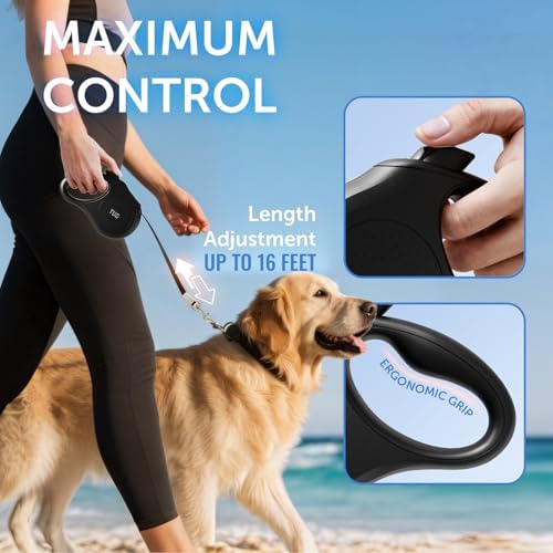 TUG Quest Retractable Dog Leash | 360° Tangle-Free | 16 ft Tape - Image 5
