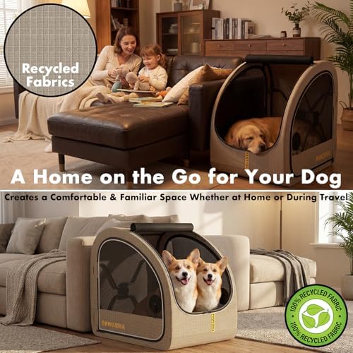 PAWZIDEA Portable Dog Crate for Car Travel, Medium & Large Dogs Up to 80lbs - Image 7