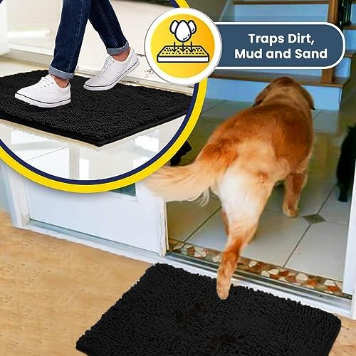 Muddy Mat® 2-Piece Black Medium 30"X19" AS-SEEN-ON-TV Highly Absorbent - Image 4