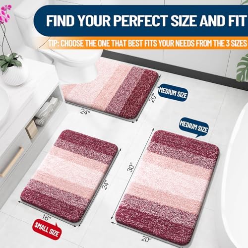 OLANLY Bathroom Runner Rug 45x27, Extra Soft Absorbent Microfiber Bath Rugs - Image 2