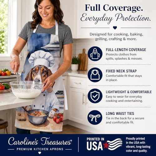 Caroline's Treasures American English Coonhound The Chef Apron Cooking Kitchen - Image 4