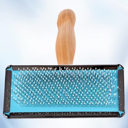 PET Hair Remover Brush with Stainless Steel Needles, Wooden Handle - Image 5