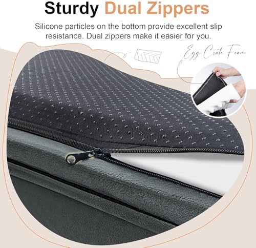 NANUYA Orthopedic Dog Bed for Large Dogs, 36 x 27 Inch, Dark Grey - Image 5