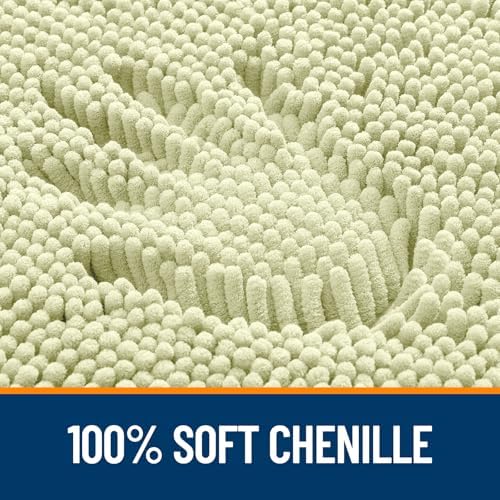OLANLY Bathroom Runner Rugs 59x24, Extra Soft Absorbent Chenille Bath Rugs - Image 3