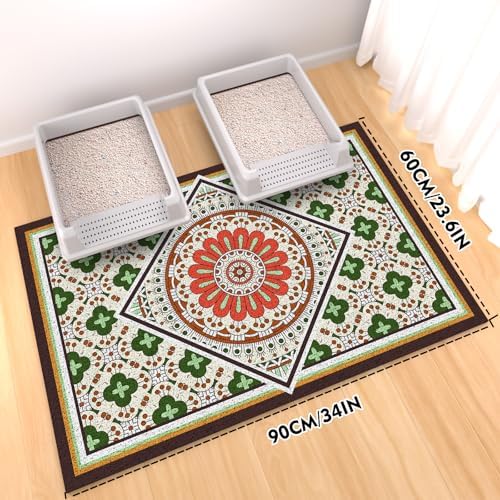 Jumbo Cat Litter Mat Catcher 35"x24" | Ultra-Absorbent Litter Box Rug - Image 2