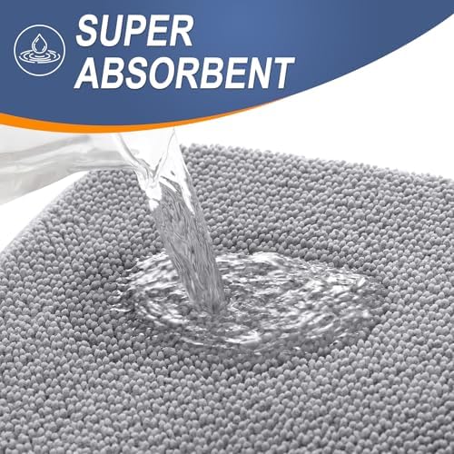 OLANLY Memory Foam Bathroom Runner Rug 47x17, Absorbent Long Bath Mat - Image 3