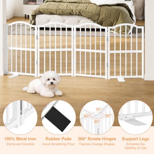 Snughome Dog Gate Indoor, 23.62" H Freestanding Short Dog Door Gates - Image 5