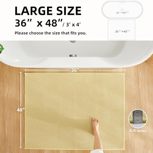 TYUU Large Bathroom Rugs Non Slip Washable Bath Rugs Super Absorbent Bathroom - Image 2