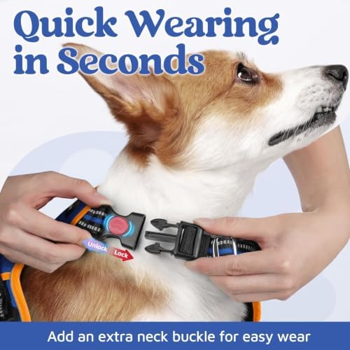 rabbitgoo Dog Harness Medium Sized, No Pull 3 Buckles Easy On & Off - Image 2