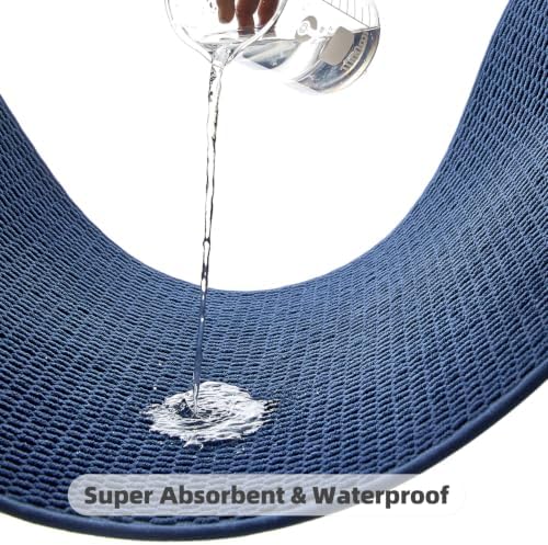 TYUU Bathroom Runner Rugs, Long Bath Mat Runner Washable Thin Quick Dry Low - Image 7