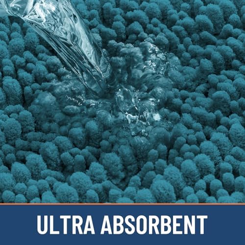 Smiry Bathroom Rugs 34X21, Extra Soft Rubber Backing Chenille Bath Mats - Image 5