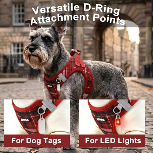 AIITLE Step in Dog Harness and Leash Set Plaid Adjustable - Image 7