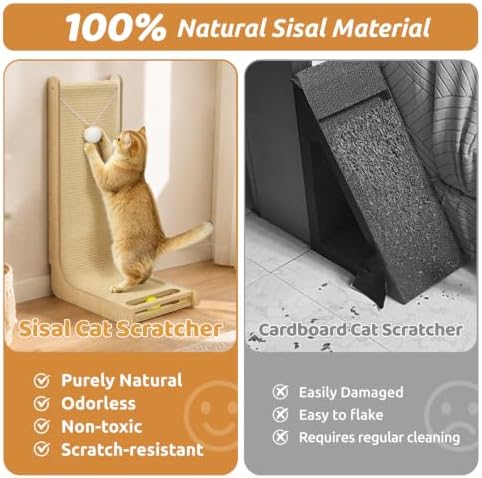 26.8" Sisal Cat Scratcher for Indoor Cats - Image 4