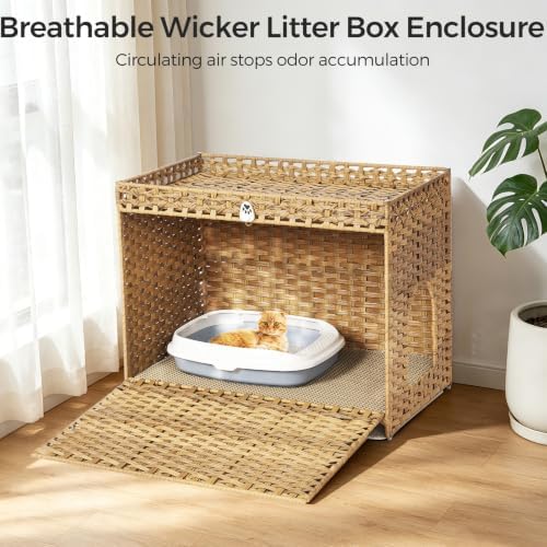 Cat Litter Box Enclosure with Door, Hidden Cat Washroom Furniture - Image 4