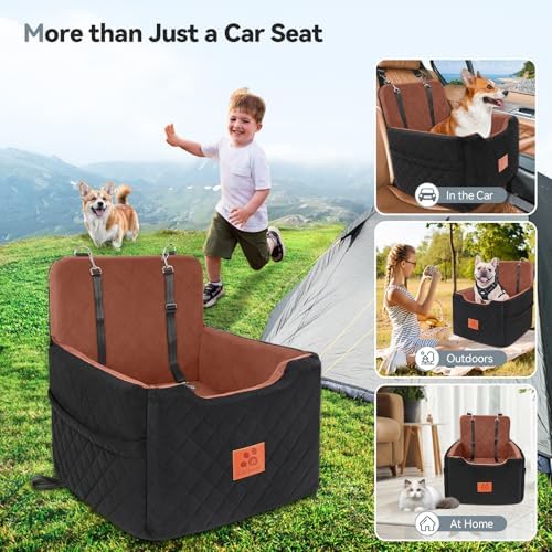 GL GLENSLAVE Dog Car Seat for Small/Medium Dogs Under 35lbs, Memory Foam Dog - Image 6