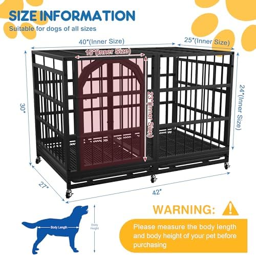 Asee'm 42 Inch Heavy Duty Dog Crate - Image 2