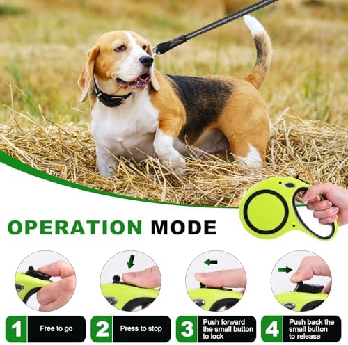 30FT Retractable Dog Leash 30 FT，360° Tangle-Free Dog Walking Leash forMedium - Image 6