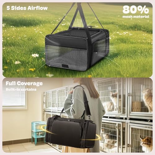 Top and 2 Sides Expandable Cat Carrier 18x13.5x9.5 TSA Airline Approved - Image 3