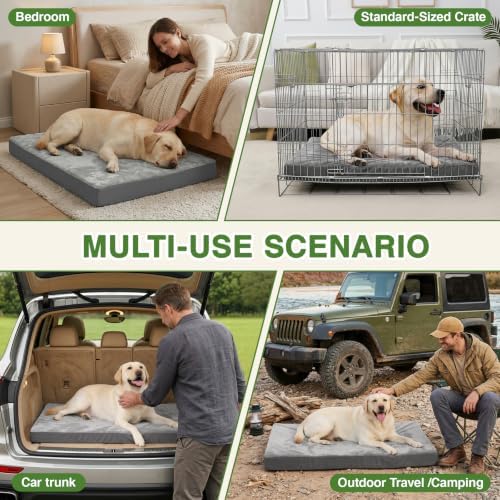 Waterproof Outdoor Dog Bed Large Sized Washable Crate Pad Orthopedic 35*22" - Image 4