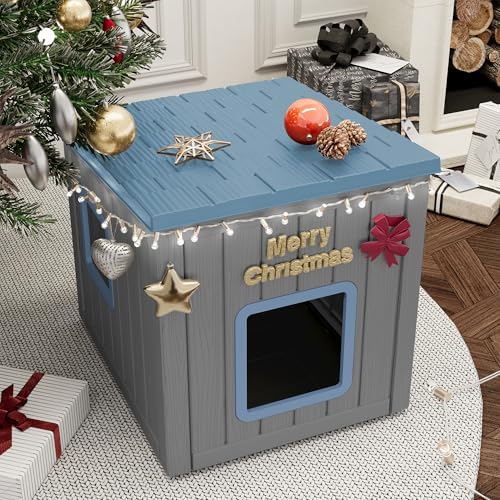 NUNU LAB Cat Litter Box Enclosure, Outdoor Cat House – Weatherproof & UV - Image 7