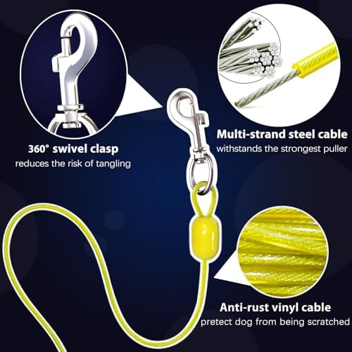 30ft Wall Mount Retractable Dog Tie Out Cable - Image 5