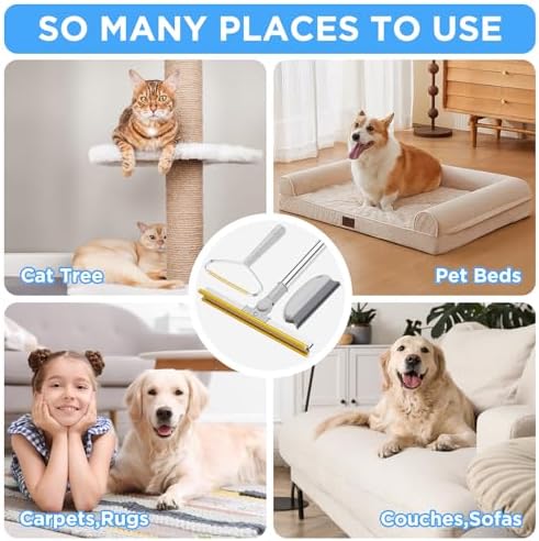 3 in 1 Carpet Rake for Pet Hair Removal - Image 2