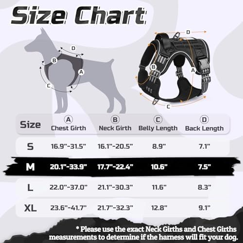 rabbitgoo Tactical Dog Harness for Medium, No Pull Military Service Vest - Image 5
