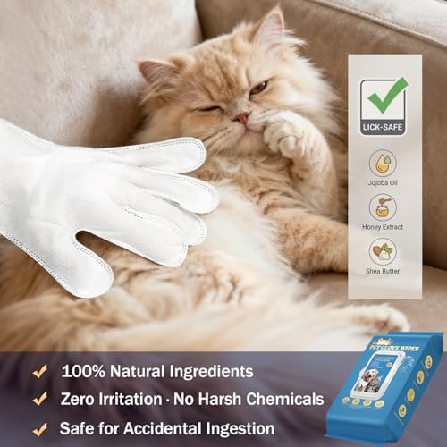 Pet Glove Wipes, Disposable Grooming Mitts - Image 3