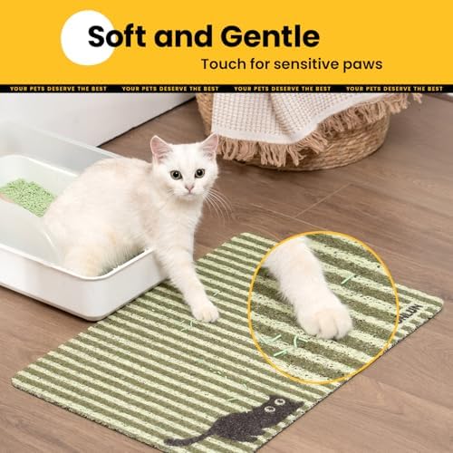 Conlun Cat Litter Mat Litter Trapping Mat, Premium Durable PVC Cute Cat Litter - Image 4