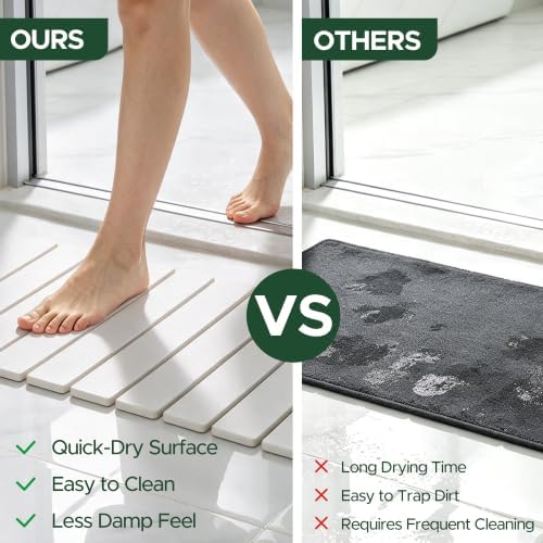 Stone Bath Mat Diatomaceous Earth Shower Mat Non-Slip Super Absorbent - Image 3