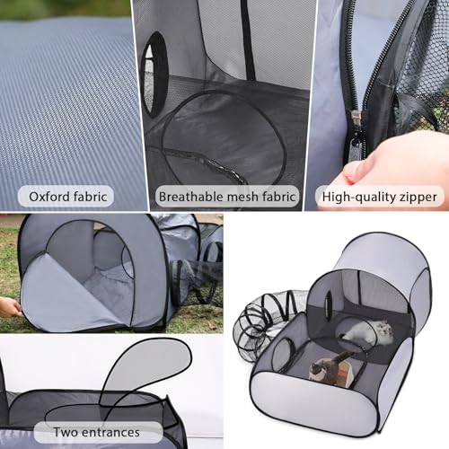 Tailtastic Pet Playpen with Surround Tunnel, Outdoor/Indoor Cat Playpen with - Image 5