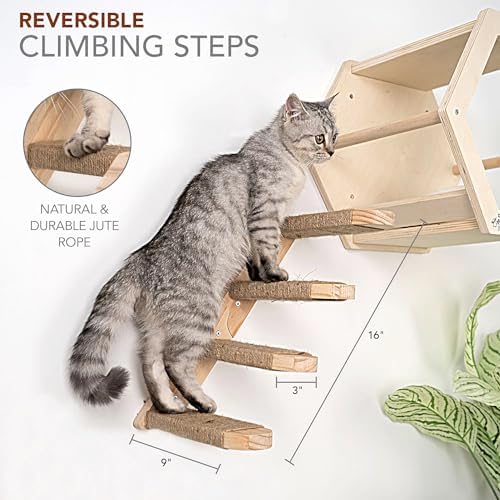 Reversible Cat Wall Steps, 4-Step Climbing Shelf - Image 2