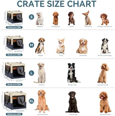 PETSFIT 36" Soft Portable Dog Crate – Patented Spiral Sturdy Frame, Collapsible - Image 4