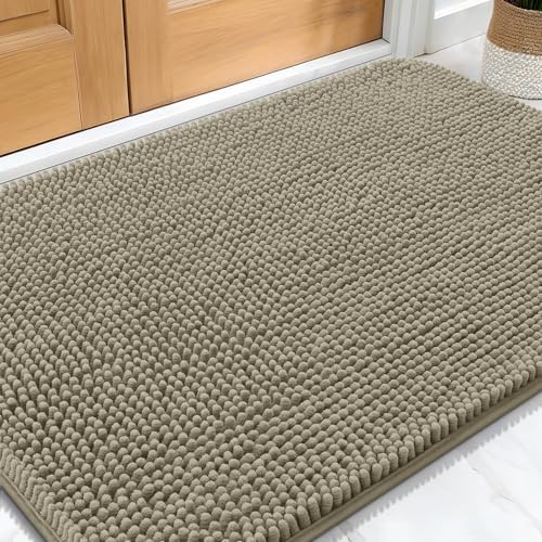 OLANLY Dog Door Mat for Muddy Paws 30x20, Super Absorbent Chenille Mud Mat by OLANLY