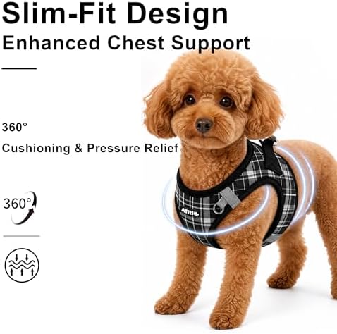 AIITLE Step in Dog Harness and Leash Set Plaid Adjustable - Image 4